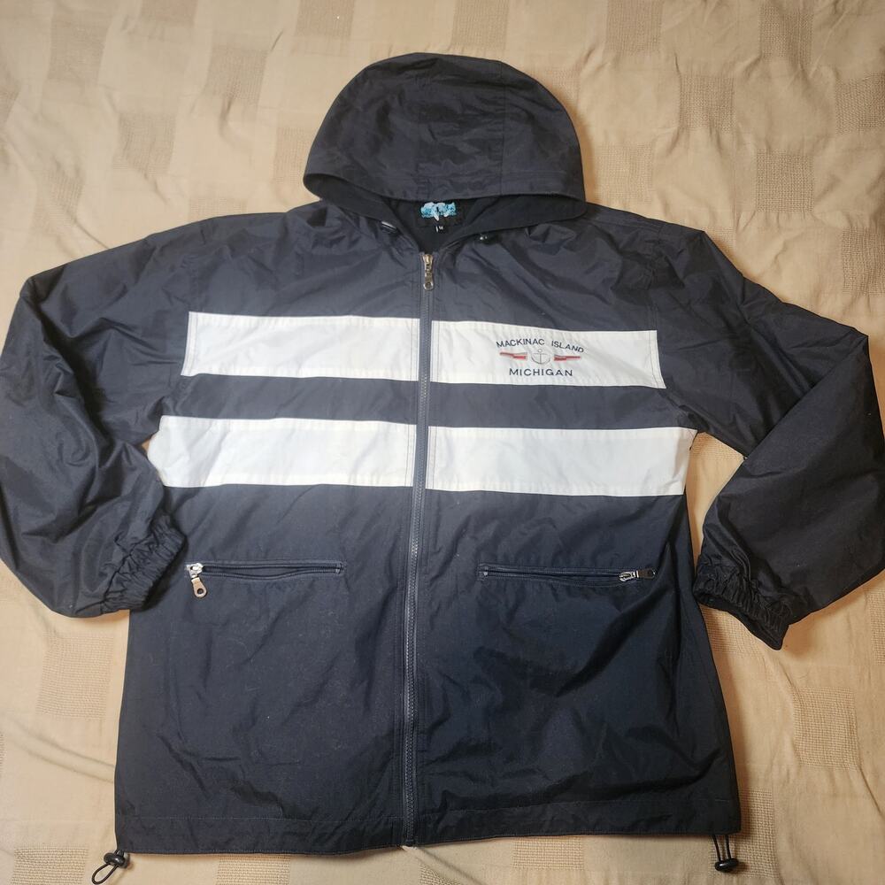 Unisex M Size Reflective Rain Coat/Fleece Lined Jacket-Mackinac Island